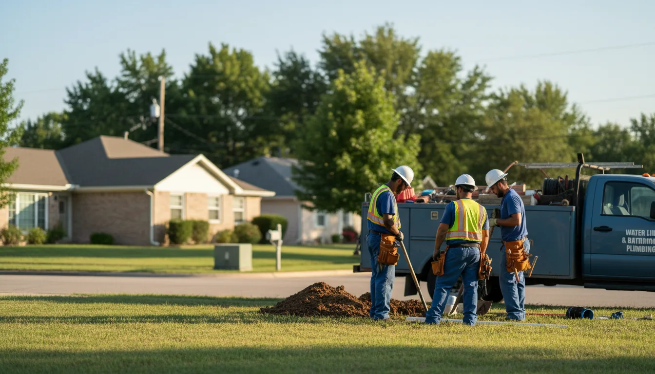 Residential water line and bathroom plumbing service in Advance, IN
